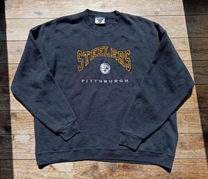 送料無料♪USA製Lee HEAVYWEIGHT×Pittsburgh Steelers スウェットトレーナー size 2XL ピッツバーグスティーラーズ NFL リバースウィーブ