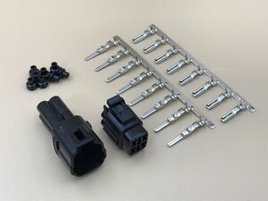 【W-MT4PS黒】 送料無料 4極 4ピン 4P アドレス V125S O2 センサー 純正 カプラー コネクター 検索用) デイトナ 96181 延長 補修 加工