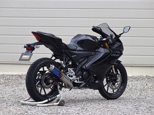 新品 WR’S YZF-R125/MT-125(8BJ-RE45J)・YZF-R15(8BK-RG86J) フルエキ ラウンドタイプ 焼き色チタンサイレンサー LS2140JM マフラー