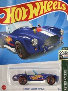 新品未開封 保管品 旧ロゴ Mattel マテル Hot Wheels ホットウィール ミニカー SHELBY COBRA 427 S/C RETRO RACERS シェルビー コブラ /300