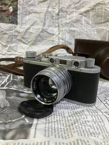 代理出品　 Leica ライカ　バルナック Leitz DII IID Silver 35mm レンジファインダー 1930年代後半製　キャノンレンズ　ケース付き　