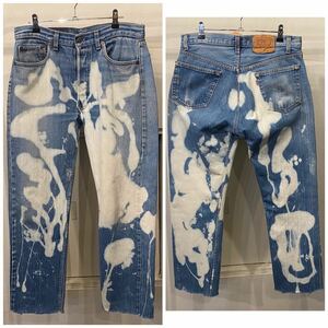 33.5 × 29.5 80s USA製 Levis501 ブリーチカットオフ 90s 70s vintage ヴィンテージ 505 517 646 684 550 560 赤耳 BIG E XX 66前期 後期 