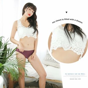 水着 レディース ビキニ 2点セット 体型カバー セパレート パッド付き ホワイト 白 ラッシュガード ホワイト Lサイズ(11号)