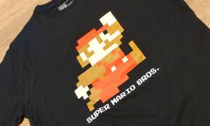 マリオ　Tシャツ　Mサイズ　新品未使用　黒　スーパーマリオブラザーズ　SUPER MARIO BROS.　任天堂 ニンテンドー レトロゲーム ファミコン