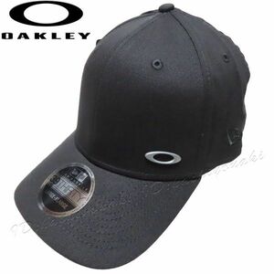 OAKLEY 新品 ニューエラ コラボ 39THIRTY オークリー メタルロゴ キャップ メンズ トラッカー サイズL/XL 正規品 ブラック 黒