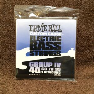 ラスト出品【新品】 ERNIE BALL 2808 ベース弦 (40-95) FLATWOUND GROUP IV BASS フラットワウンド・グループ 送料185円〜