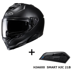 HJCヘルメット HJH247 i71 ソリッド SEMI FLAT BLACK XL(60-61cm) + 専用設計インカム HJA600 SMART HJC 21B