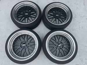 BBS LM 風 20インチ PCD114.3 5穴 10j +40 4本 深リム 245/35-20R ハブ径約80mm SSR ロクサーニ RAYS work エクイップ