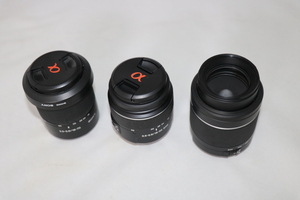 Sony ソニー DT 18-70mm f3.5-5.6 Macro+DT 18-55 f3.5-5.6 SAM+DT 55-200mm f4-5.6 SAM A-Mount Lens 3点Set 動作正常 難有品