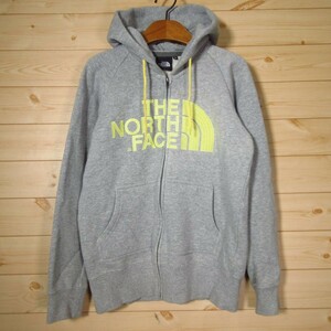 ◎使用少なめ！THE NORTH FACE ノースフェイス◆ジップパーカー フーディー 長袖 裏起毛 刺繍 アウトドア◆レディース グレー M◆AA0888