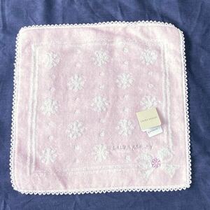 ★LAURA ASHLEY タオルハンカチ リボンフラワー　未使用品