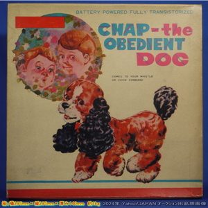 野村トーイ＜T.N＞マーク/CHAP-the OBEDIENT DOG/シール玩具(電動)/ボイスコマンド/昭和レトロ/ホイッスル欠品/コッカー・スパニエル 似