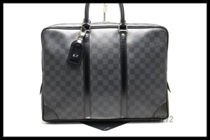 近年モデル希少美中古■LOUIS VUITTON ダミエグラフィット PDV レザー ビジネスバッグ ブリーフケース ルイヴィトン■0109ae93-2D