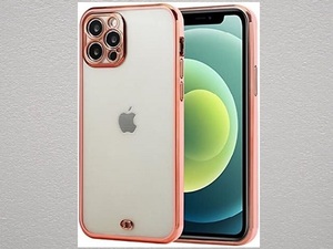 LUCKY1 iPhone 13 pro max ケース カバー 6.7インチ ピンク 新品 衝撃吸収 スマホケース 透明 保護ケースカバー 軽量 スマホケース 薄型