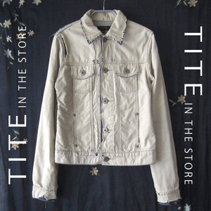 美品　TITE IN THE STORE／ティテインザストア★　ダメージ加工　デニムジャケット