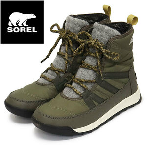 SOREL (ソレル) NL4889 WHITNEY II SHORT LACE ウィットニー2ショートレース レディース スノーブーツ 防水 397 STONE GREEN SRL081 US6.5-