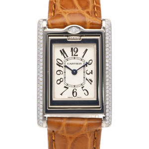 カルティエ CARTIER タンクバスキュラント SM 腕時計 18金 K18ホワイトゴールド WA202751 レディース 中古 美品