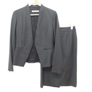 美品 theory luxe セオリー 定番モデル EXECUTIVE DONNA+VEVILA.L ジャケット&スカート スーツ セットアップ 36 ブラック ◆