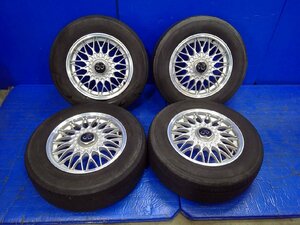 日産純正OP BBS CG15 シルバー 15インチ アルミホイール 15x6.5J +45 5穴 PCD:114.3 4本セット センターキャップ付