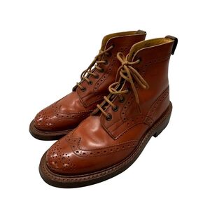 トリッカーズ カントリーブーツ レザー メンズ サイズ7.5E ブラウン Trickers ENGLAND 約26.0cm【AFC42】