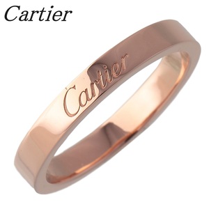 カルティエ エングレーブド リング Cドゥカルティエ #54 幅3.0mm AU750PG 新品仕上げ済 Cartier【16601】