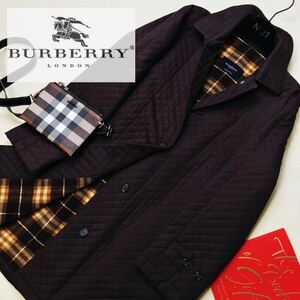 g7極美品★イギリス製　参考価格20万●BURBERRY LONDON●ウールキルティングトレンチコート　バーバリーコート レディース 大きいサイズ