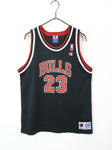 レディース 古着 Champion製 NBA Chicago BULLS No23 「M.JORDAN」 ジョーダン メッシュ タンクトップ XL 古着 (1)