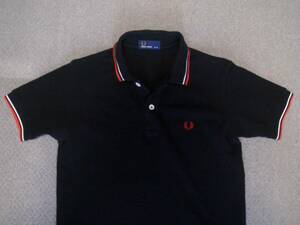 FRED PERRY フレッドペリー ポロシャツ 黒白赤 XS