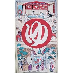 新品、未使用　お風呂猫のれん　85×150cm 昭和　のれん　猫　昭和レトロ　お店の内装