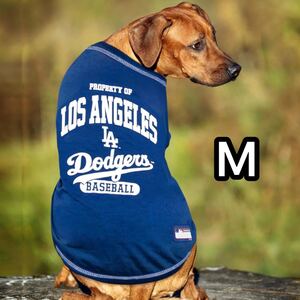 MLB ロサンゼルス ドジャース Tシャツ 犬 猫 ペット服 Mサイズ ブルー