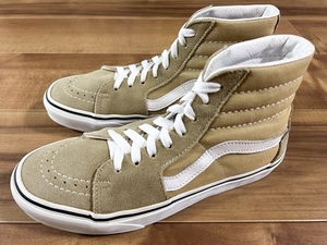 美品、USA企画、レア!VANSバンズ SK8-HIスケートハイ ベージュ 24.5cm US6.5 ハイトップ オールドスクール オーセンティック エラ チャッカ