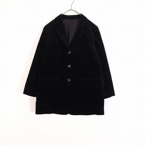 //【美品/2022/定価7.5万】マーガレットハウエルMARGARET HOWELL*8WALE COTTON CORDUROYジャケット*1ブラック(jjk27-2401-1)【21A42】