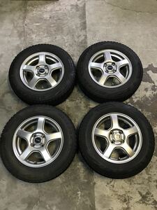 23031504 トップランR5 スタッドレスタイヤホイール 14X5.5J+45 ブリザック VRX2 175/70R14 ヴィッツ カローラ ランクス FIT