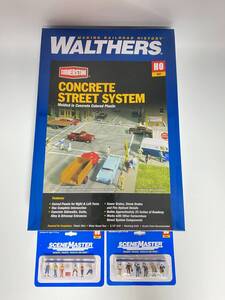 WALTHERS CONCRETE STREET SYSTEM HO SCALE / SCENEMASTER FIGURE ウォルサーズ コンクリート道路 人形 フィギュア セット 鉄道模型