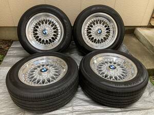 BMW純正Op BBS RS E24 M635csi 純正オプション、ＢＢＳ－ＲＳ（RS００７ RS０７５）レストア済４本ホイール 225/55R16 ADVAN dB