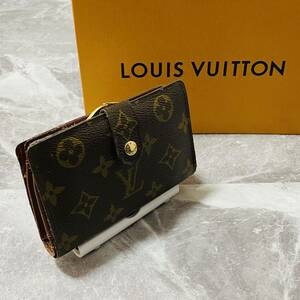 1円〜【LOUIS VUITTON】ルイヴィトン モノグラム ポルトフォイユ ヴィエノワ 二つ折り財布 がま口 ウォレット M61674 正規品 ミニ財布◎