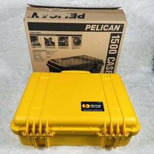 未使用 PELICAN ペリカン 1500 CASE イエロー プロテクターケース ハードケース フォーム付