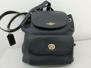 【COACH】USED/美品☆コーチ☆ブランドバッグ：ミニリュック/ネイビー