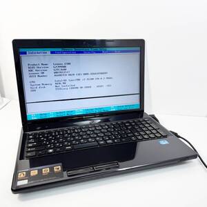 液晶ジャンク　レノボ　ノートパソコン　Lenovo G580 Core i7-3520M　ブラック　外観美品　部品取り