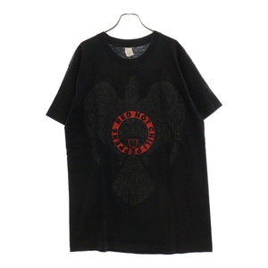 VINTAGE ヴィンテージ 90s RED HOT CHILI PEPPERS レッド ホットチリ ペッパーズ フロッキー ロゴ Tシャツ 半袖 カットソー ブラック