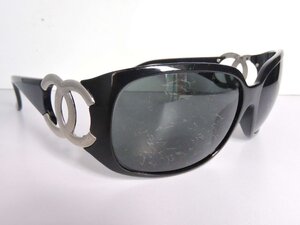 正規品 CHANEL シャネル サングラス 6014 c.501/87 64□16 120 ココマーク ブラックカラー イタリア製 レンズ傷あり