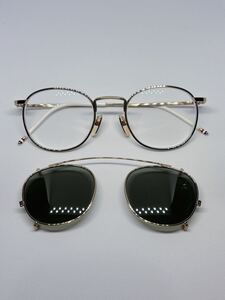 トム・ブラウン ニューヨーク　THOM BROWNE. NEWYORKTB-710-B-GLD-GRY-46 クリップオン　 眼鏡 アイウェア サングラス 2way