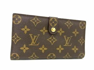 1円 ■美品■ LOUIS VUITTON ルイヴィトン T61217 モノグラム コンチネンタルクラッチ がま口 二つ折り 長財布 ブラウン系 FG1806