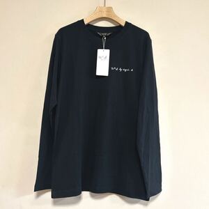 トゥービーバイ アニエスベー To b. by agns b. ロゴロングスリーブ Ｔシャツ 長T トップス ロンT カットソー 黒 38 M