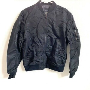 G.INDUSTRIES GIORDANO MA-1 ブルゾン フライトジャケット ブラック 黒 ◎8-04