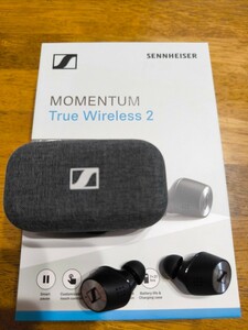 【美品】MOMENTUM SENNHEISER ワイヤレスイヤホン ゼンハイザー Bluetooth Wireless ブラック ポータブル