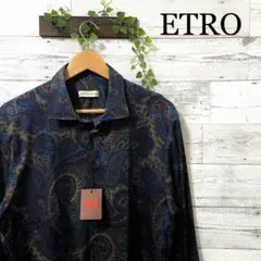 【新品未使用】ETRO  長袖シャツ  ペイズリー  総柄  スリムスタイル