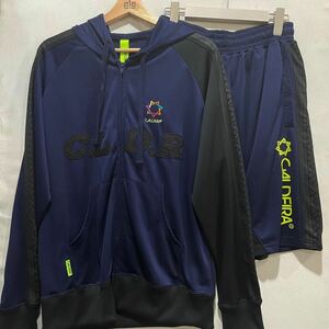 SALE! CALDEIRA (キャルデラ) ジャージ パーカー パンツ 上下 セット (L) NAVY | futsal soccer フットサル サッカー ネイビー セール