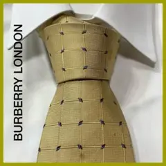 BURBERRY LONDON パターン柄 格子 ジャガード ネクタイ 日本製