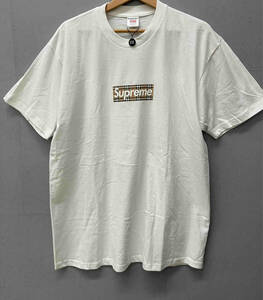 BURBERRY ×SUPREME バーバリー シュプリーム メンズ 半袖Tシャツ 20SS Burberry Box Logo Tee Lサイズ ホワイト
